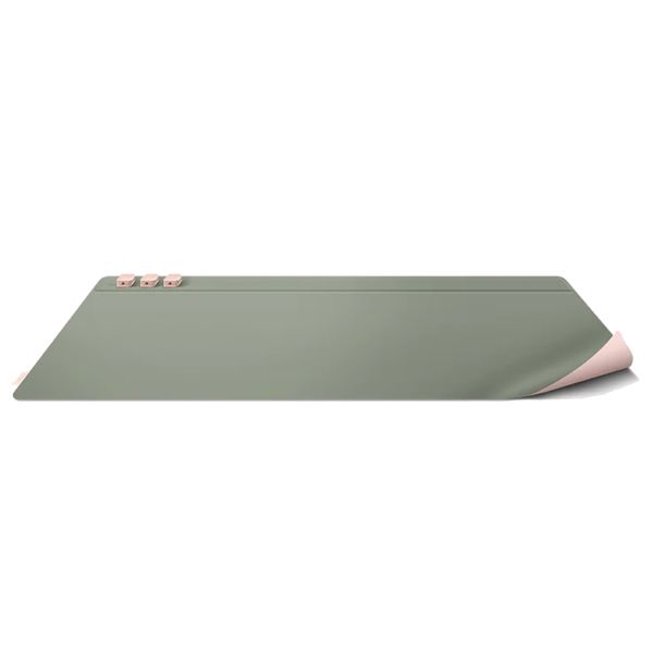 Uniq Tapis de bureau réversible Hagen - Blush Pink / Mist Green