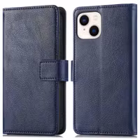 imoshion Étui de téléphone portefeuille Luxe Apple iPhone 14 - Bleu foncé