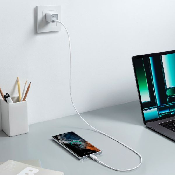 Anker Câble USB-C vers USB-C 322 | Tressé - 90 cm - Blanc