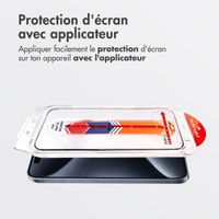 Accezz Protecteur d’écran en verre trempé + Applicateur Apple iPhone 15 Pro Max