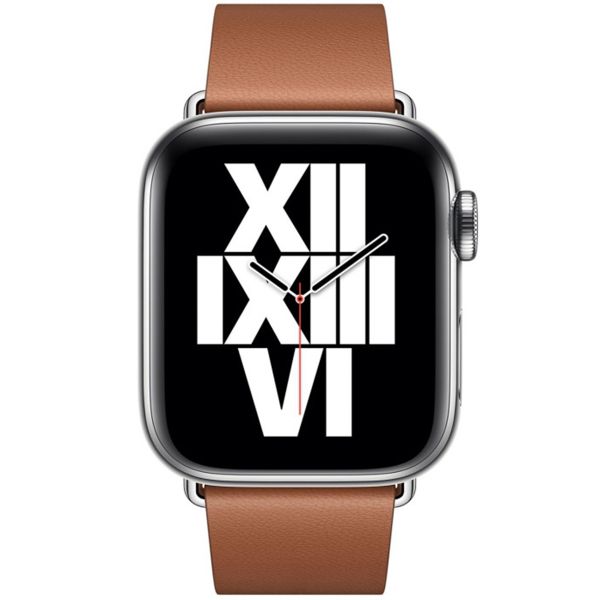 Apple Leather Band Modern Buckle Apple Watch Series 1 á 9 / SE (38/40/41 mm) | Series 10 (42 mm) - Taille L - Saddle Brown