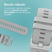 imoshion Bracelet sport en silicone avec boucle - Connexion universelle 20 mm - Gris