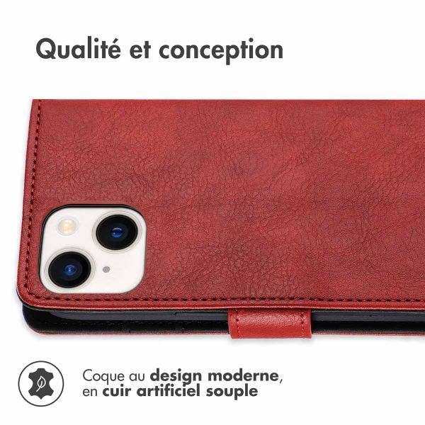 imoshion Étui de téléphone portefeuille Luxe iPhone 14 - Rouge