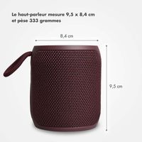 Selencia AquaPlay Enceinte Bluetooth - Enceinte sans fil - Étanche - Bordeaux