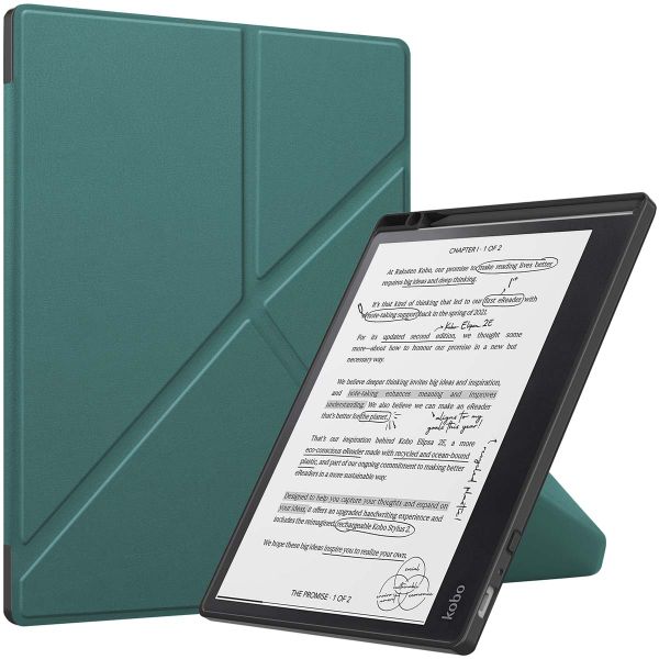 imoshion Étui de liseuse portefeuille Pliable Kobo Elipsa 2E - Vert Bleu foncé