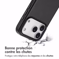 Accezz Coque arrière en cuir avec MagSafe Apple iPhone 17 Pro - Onyx Black