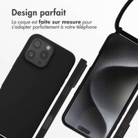 imoshion Coque en silicone avec cordon iPhone 16 Pro Max - Noir