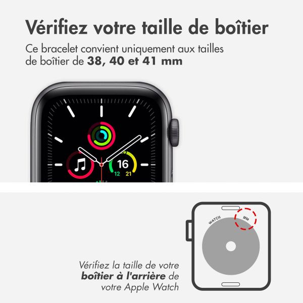 Burga Bracelet en acier Apple Watch Series 1 á 9 / SE (38/40/41 mm) | Series 10 (42 mm) - Chic Royal - Dorée