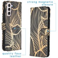 imoshion Design Softcase Bookcase Samsung Galaxy S21 Plus - Golden Leaves