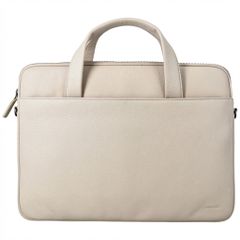 Accezz Leather Sac ordinateur 16 pouces - Beige