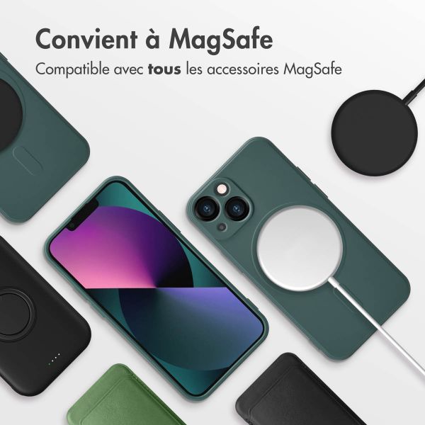 imoshion Coque Couleur avec MagSafe Apple iPhone 13 Mini - Vert foncé