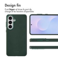 Accezz Coque arrière en cuir avec MagSafe Samsung Galaxy S26 Plus - Cedar Green