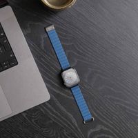 imoshion Bracelet en cuir magnétique Apple Watch Series 1-9 / SE - 38/40/41 mm / Series 10 - 42 mm - Bleu