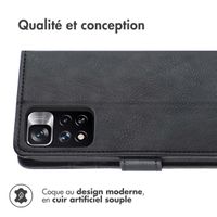 imoshion Étui de téléphone portefeuille Luxe Xiaomi Redmi Note 11 Pro - Noir