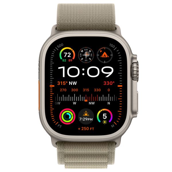 Apple Alpine Loop Band Apple Watch Series 1-10 / SE / Ultra (2) - 42/44/45/46/49 mm - Taille S - Olive