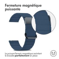 imoshion Bracelet en cuir magnétique - Connexion universelle de 22 mm - Bleu