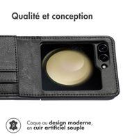 imoshion Étui de télephone portefeuille Luxe Samsung Galaxy Z Flip 7 FE - Noir
