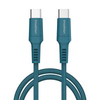 imoshion Braided USB-C vers câble USB-C - 2 mètre - Bleu foncé