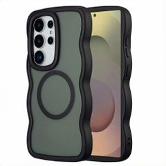 Selencia Coque arrière Wavy avec MagSafe Samsung Galaxy S25 Ultra - Noir