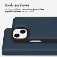 Accezz Étui de téléphone portefeuille en cuir de qualité supérieure 2 en 1 Apple iPhone 13 Mini - Bleu foncé