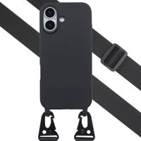 Selencia Coque silicone avec cordon amovible Apple iPhone 17 - Noir