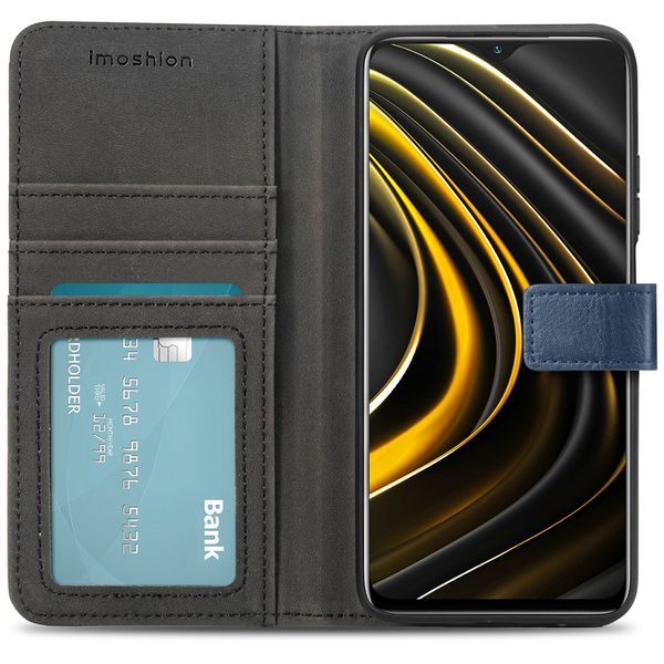imoshion Étui de télephone portefeuille de luxe Xiaomi Poco M3 - Bleu foncé