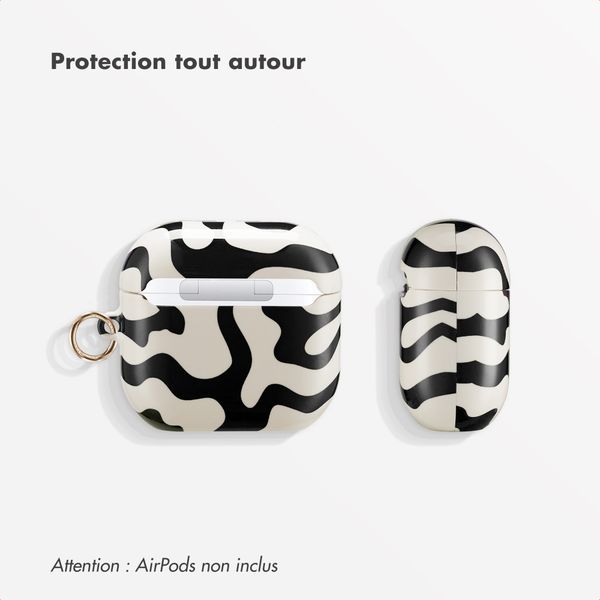 Selencia Coque Vivid Apple AirPods 4 - Art Wave Black