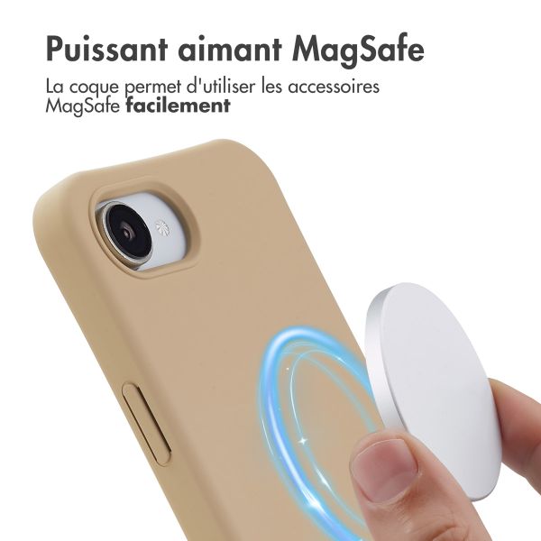 imoshion Coque arrière Color avec cordon amovible et MagSafe Apple iPhone 16e - Nude