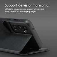 Accezz Étui de télephone portefeuille en cuir 2-en-1 avec MagSafe Samsung Galaxy S24 Plus - Onyx Black