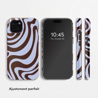 Selencia Coque arrière Vivid avec MagSafe Apple iPhone 15 - Dream Swirl Chocolate