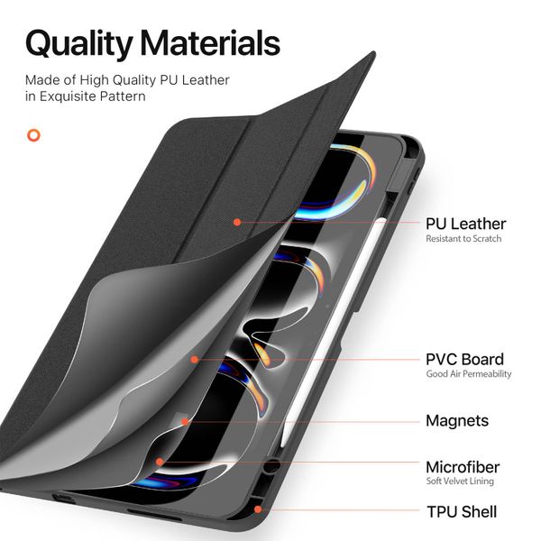 Dux Ducis Coque tablette Domo Apple iPad Pro 13 (2025) M5 / (2024) M4 - Noir