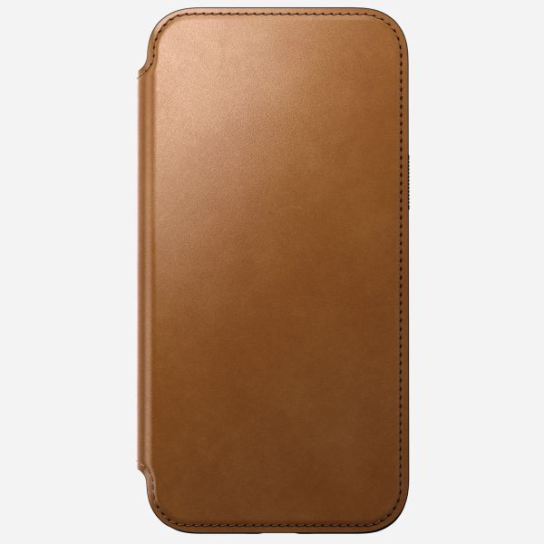 Nomad Étui de télephone portefeuille Modern Leather Folio Apple iPhone 15 Pro Max - English Tan