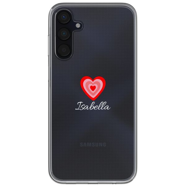 Coque personnalisée avec un cœur Samsung Galaxy A15 - Transparent