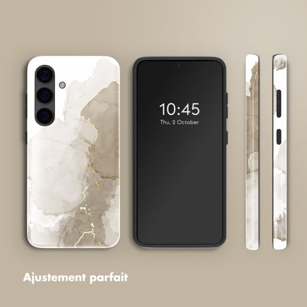 Selencia Coque arrière Vivid Tough Samsung Galaxy S24 - Marble Light Brown