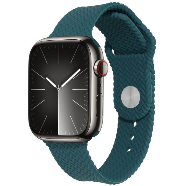 imoshion Bracelet en silicone tressé Apple Watch Series 1 à 10 / SE / Ultra (2) (44/45/46/49 mm) - Vert foncé