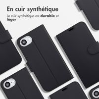 Accezz Étui de téléphone Wallet iPhone 16e - Noir