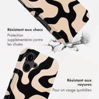Selencia Coque arrière Vivid Apple iPhone 16 - Art Wave Black