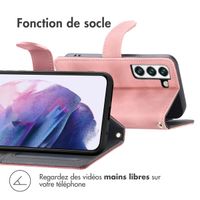 imoshion Etui de téléphone portefeuille avec cordon Samsung Galaxy S22 - Rose