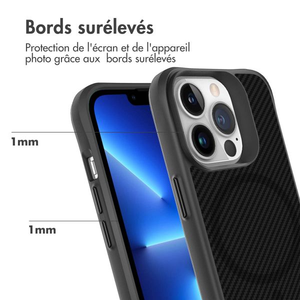 imoshion Rugged Hybrid Carbon Case avec MagSafe Apple iPhone 13 Pro - Noir