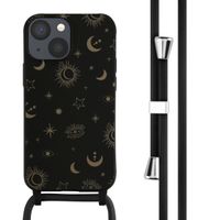 imoshion Coque design en silicone avec cordon Apple iPhone 13 Mini - Sky Black
