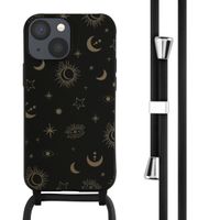 imoshion Coque design en silicone avec cordon iPhone 13 Mini - Sky Black