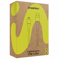 imoshion ﻿Câble Lightning vers USB - Non MFi - Textile tressé - 1 mètre - Blanc