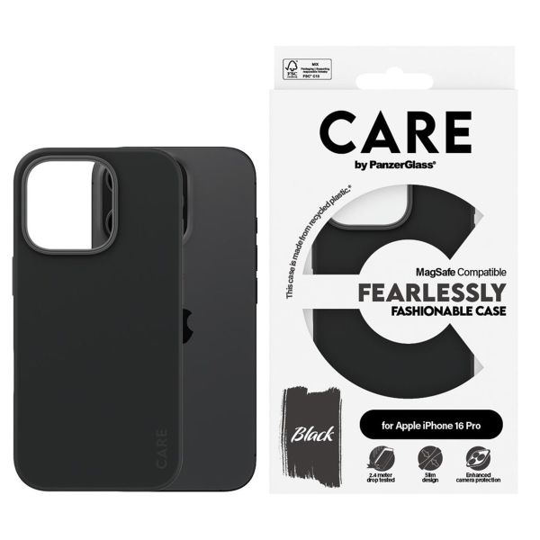 CARE by PanzerGlass Coque Fashion MagSafe Apple iPhone 16 Pro - Noir