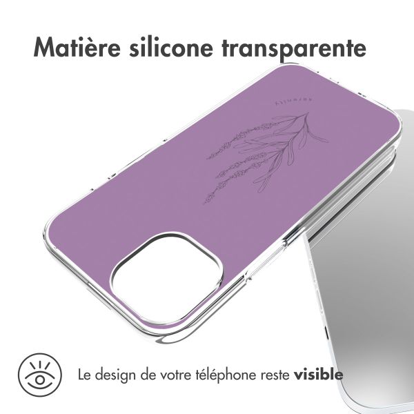 imoshion Coque Design iPhone 14 - Floral Purple