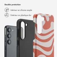 Selencia Coque arrière Vivid Samsung Galaxy S23 - Dream Swirl Orange
