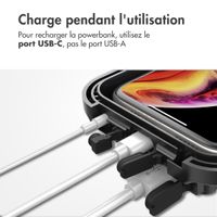 imoshion Support de téléphone pour vélo avec powerbank – résistant aux éclaboussures – 5000 mAh – Noir