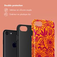 Selencia Coque arrière Vivid Tough iPhone SE (2022 / 2020) / 8 / 7 - Tropical Vibes Apricot