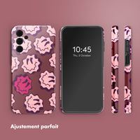 Selencia Coque arrière Vivid Samsung Galaxy A15 (5G) - Wavy Smiley Pink