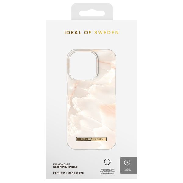 iDeal of Sweden Coque Fashion MagSafe Apple iPhone 15 Pro - Rose Pearl Marble