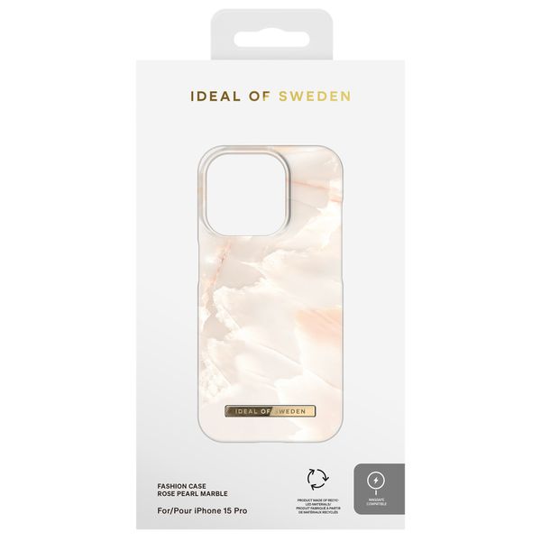 iDeal of Sweden Coque Fashion MagSafe iPhone 15 Pro - Rose Pearl Marble